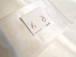 Department Store 3/4&quot; Sterling Silver Dangle Drop Heart Fish Hook Earrings B543 - £8.30 GBP