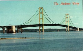 Bridges Postcard Mackinac Bridge between Lake Michigan and Lake Huron Michigan - £7.87 GBP