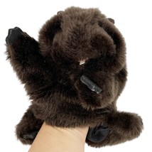 Folkmanis Beaver Hand Puppet Vintage 10&quot; Dark Brown Furry Folk - £14.97 GBP