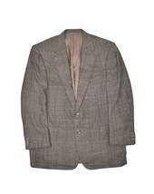 Ermenegildo Zegna Alpaca Blazer Mens 42 Grey Windowpane Plaid Sport Coat... - £105.67 GBP