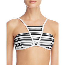 MINKPINK Women’s Show Your Stripes High Neck Bikini Top, Black/White Stripe, XS - £7.10 GBP