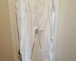 NWT Soft Surroundings Pants 1X White Medina Roll Tab Pull On Straight Le... - £23.67 GBP