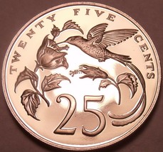 Rare Proof Jamaica 1976 25 Cents~Streamer-Tailed Hummingbird~24k  Minted~Free Sh - £7.99 GBP