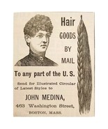 John Medina Hair Extensions 1885 Advertisement Victorian Beauty ADBN1A17 - $367.61 MXN