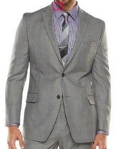 Mens Suit Jacket Marc Anthony Gray Slim Fit Luxury Wool Silk Blend NEW $375- 40L - £109.83 GBP