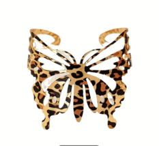 Animal print butterfly cuff bracelet - $14.60