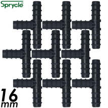 SPRYCLE 10PCS 16mm Barbed Tee Connector Watering 3-Ways for Micro Drip I... - £2.39 GBP
