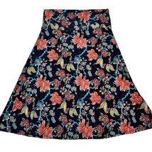 LuLaRoe AZURE Knee-Length Skirt Black &amp; Coral Sz Medium (10-12) - $11.52