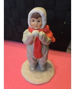 Winter Angel Figurine 1984 Toddler In Snow Suit Japan Donald Zolan Signed - $643.25 MXN