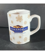Ghirardelli Chocolate Mug Gold Snowflakes White Coffee Tea Mug Cup 4 in ... - $158.51 MXN