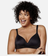 PLAYTEX LOVE MY CURVES WIRELESS Smooth BALCONETTE BRA BLACK 40D LIGHTLY ... - $13.99