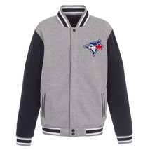 MLB Toronto Blue Jays  Reversible Full Snap Fleece Jacket JHD  2 Front L... - £94.38 GBP