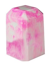 Small/Keepsake 36 Cubic Inch Pink Square Cultured Marble Cremation Urn For Ashes - £127.38 GBP