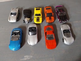 Maisto Die Cast Car Lot 9 1/64 Scale Mustang Bmw Corvette Spyder Camaro - £17.92 GBP