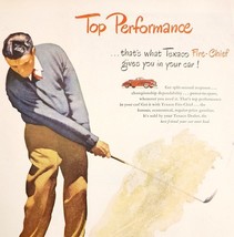 1945 Texaco Fire Chief Gasoline Golfer Advertisement Automobilia Gas Oil... - $29.99