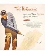 1945 Texaco Fire Chief Gasoline Golfer Advertisement Automobilia Gas Oil... - €25,74 EUR