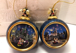 Disney Bradford Exchange Set 2 Mickey Electrical Parade Disneyland Ball Ornament - $39.60