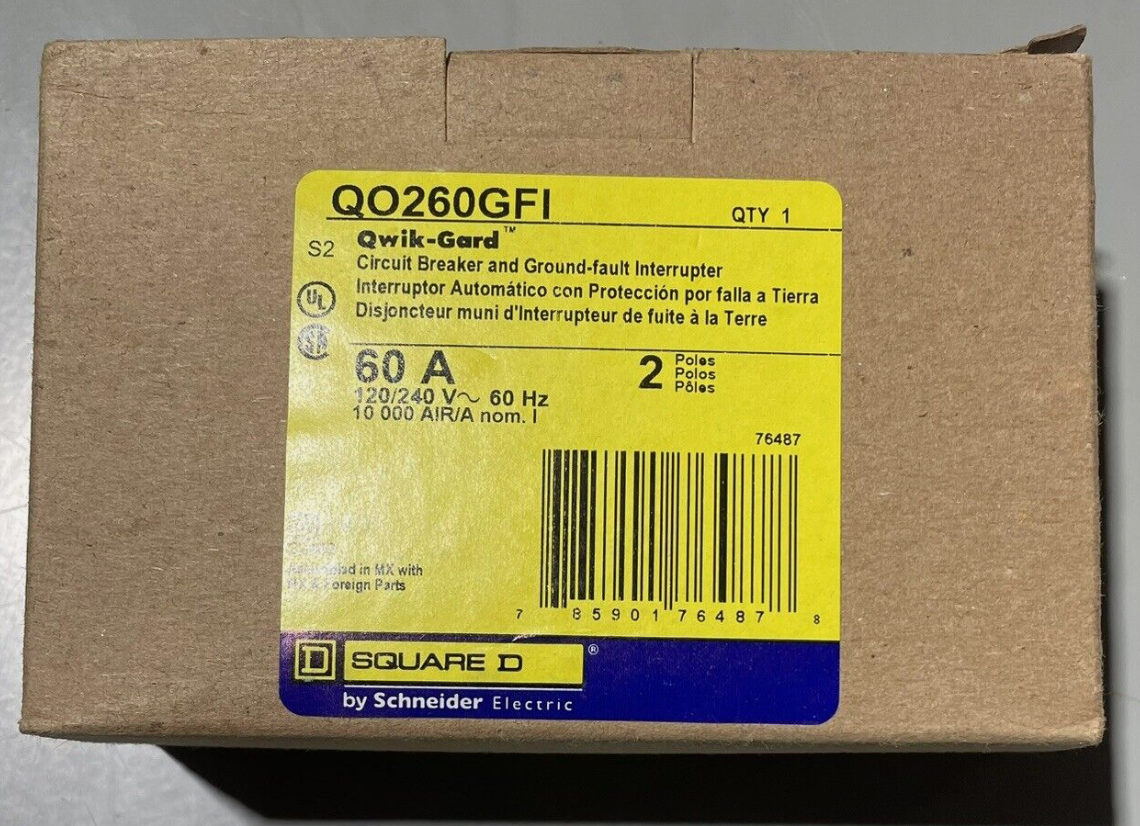 Primary image for Square D QO260GFI 240V 60A Mini Circuit Breaker