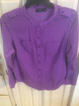 APT WOMENS PURPLE LONGSLEEVE TOP - SIZE PETITE - FREE SHIPPING - $19.49