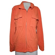 Orange Full Zip Fleese Cargo Jacket Size XL - £19.83 GBP