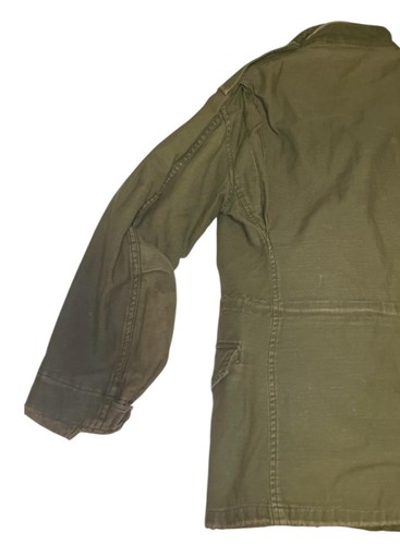 Vintage 70s US Army M-65 Field Jacket Olive Drab Distressed Faded Military Coat image 7