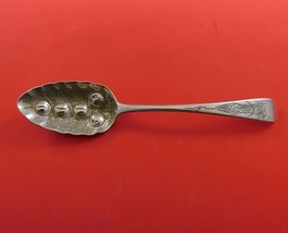 Thomas Wallis II English Georgian Sterling Silver Berry Spoon w/Embossed Peaches - £109.86 GBP