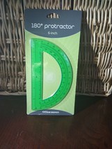 Office Depot 180 Degree Protractor Green 6 Inch - £7.02 GBP
