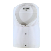 Lucasini Men s Tuxedo Shirt White Black Buttons Wing Tip Collar Size 22 ... - £27.96 GBP