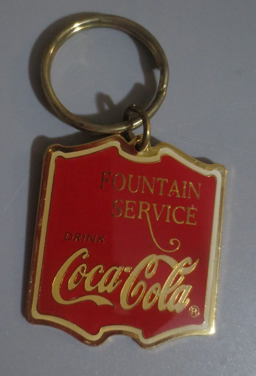 Drink Coca-Cola Metal Key Chain Fountain Service 1998 - $5.45