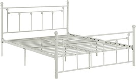 Homelegance Lia Metal Platform Bed, Full, White - £183.41 GBP