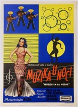 Original Movie Poster Musica en la Noche Miguel Mejia Tito Davidson 1958 - £128.42 GBP