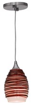 Access Lighting 23733-BS/PLM Adele Glass Mini Pendant Light - $84.15