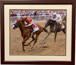 Mike E. Smith signed Justify 2018 Belmont Stakes 16X20 Photo Custom Framing Trip - £160.01 GBP