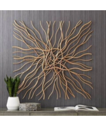 Gold Metal Cross Threaded Qr Graphic Big Wall Decor Home Art Vintage - $329.29 CAD