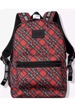 New Victoria’s Secret PINK CAMPUS Backpack RED PLAID - £35.52 GBP