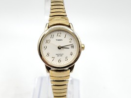 Timex Indiglo Watch Women New Battery Gold Tone 24mm Expandable Band - £15.95 GBP