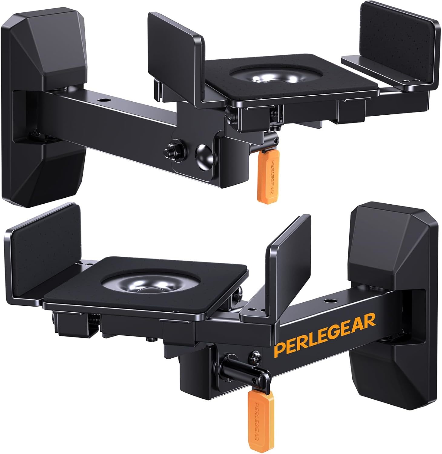 Perlegear Wall Mounts - Pre-Assembled Bookshelf Speaker Mount With, Pgsm02B - $32.98