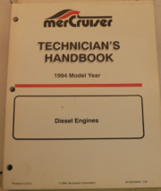 1994 Brunswick Mercruiser Technician&#39;s Handbook Diesel Engines 90-806536940 1193 - $34.27