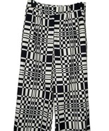 Princess Polly Pants Black Ivory Wide Leg Women&#39;s 4 Checked Unlined - $19.79