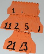 Destron Fearing DuFlex Visual Livestock Id Panel Tags Orange XL 25 Sets 1-25 image 5