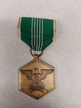 US Army Commendation Medal Green Striped Ribbon for Military Merit Missing Pin - £15.30 GBP
