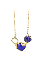 Lapis Lazuli Pendant Necklace for Women with Gold-Plated Sterling Silver Chain - £93.33 GBP