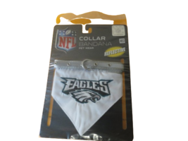 Philadelphia Eagles Reflective Dog Collar Bandana Pet Wear Size Medium New - $11.88
