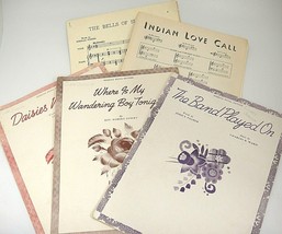 Vintage Sheet Music Lot 5 Bells of St Mary&#39;s Indian Love Call Daisies Wont Tell - $7.91