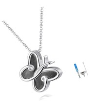 Memorial Butterfly Urn Pendant Necklace for Women 925 - $128.22