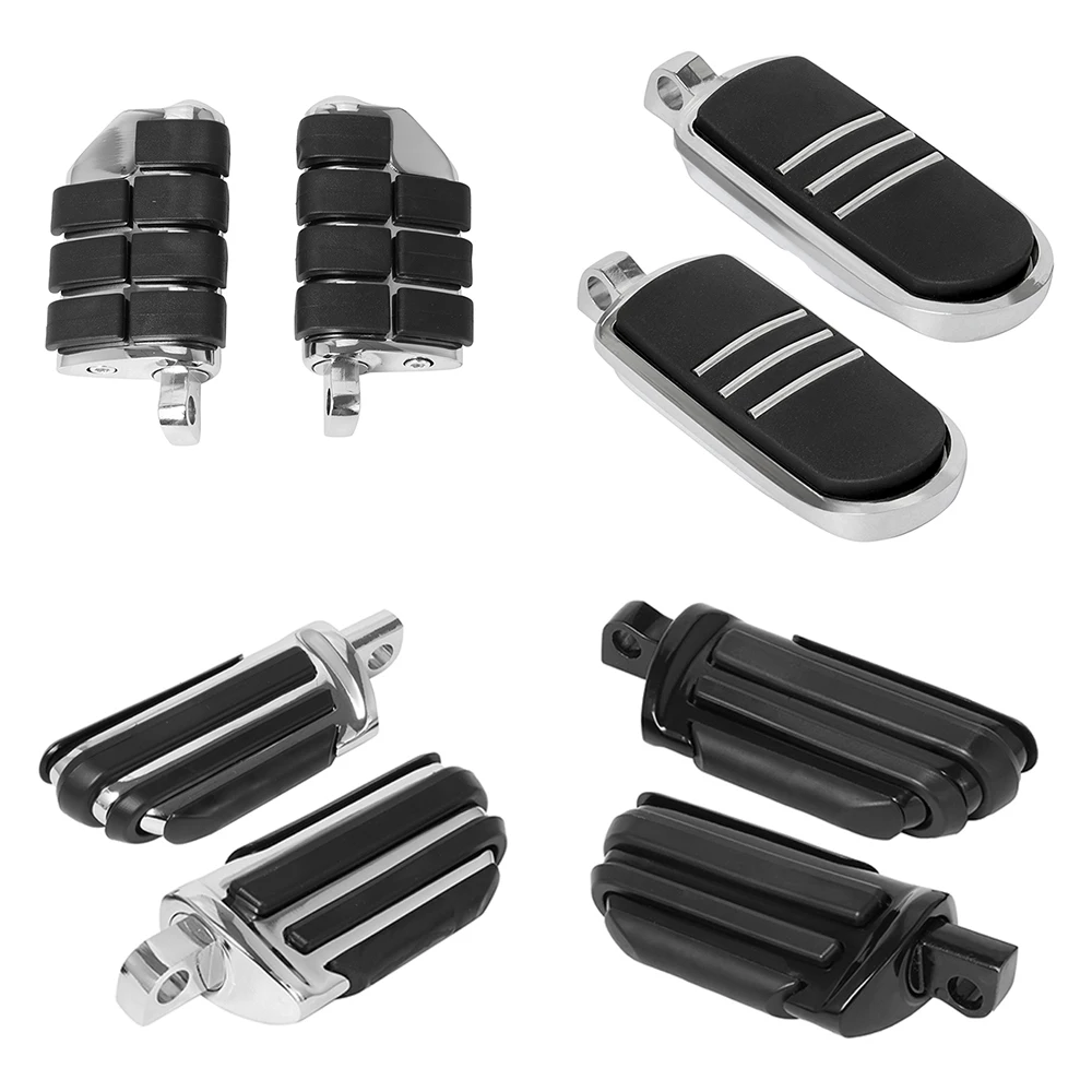 Motorcycle Front Driver Rider Rubber Foot Pegs Footrests Footpegs For Ha... - $38.53+
