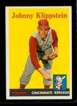 Vintage BASEBALL Card TOPPS 1958 #242 JOHNNY KLIPPSTEIN Cincinnati Redlegs - £8.50 GBP