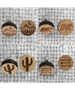 New Boutique Wood Burn Earrings Arrow Stud Tree Bark Circle Outdoor West... - $12.29 CAD