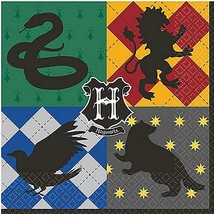 Harry Potter Hogwarts House Lunch Napkins Birthday Party Supplies 16 Per Package - £4.98 GBP