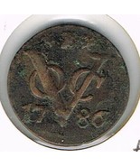 1 Duit Zeeland, Netherlands East Indies,1786 - £17.30 GBP